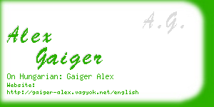 alex gaiger business card